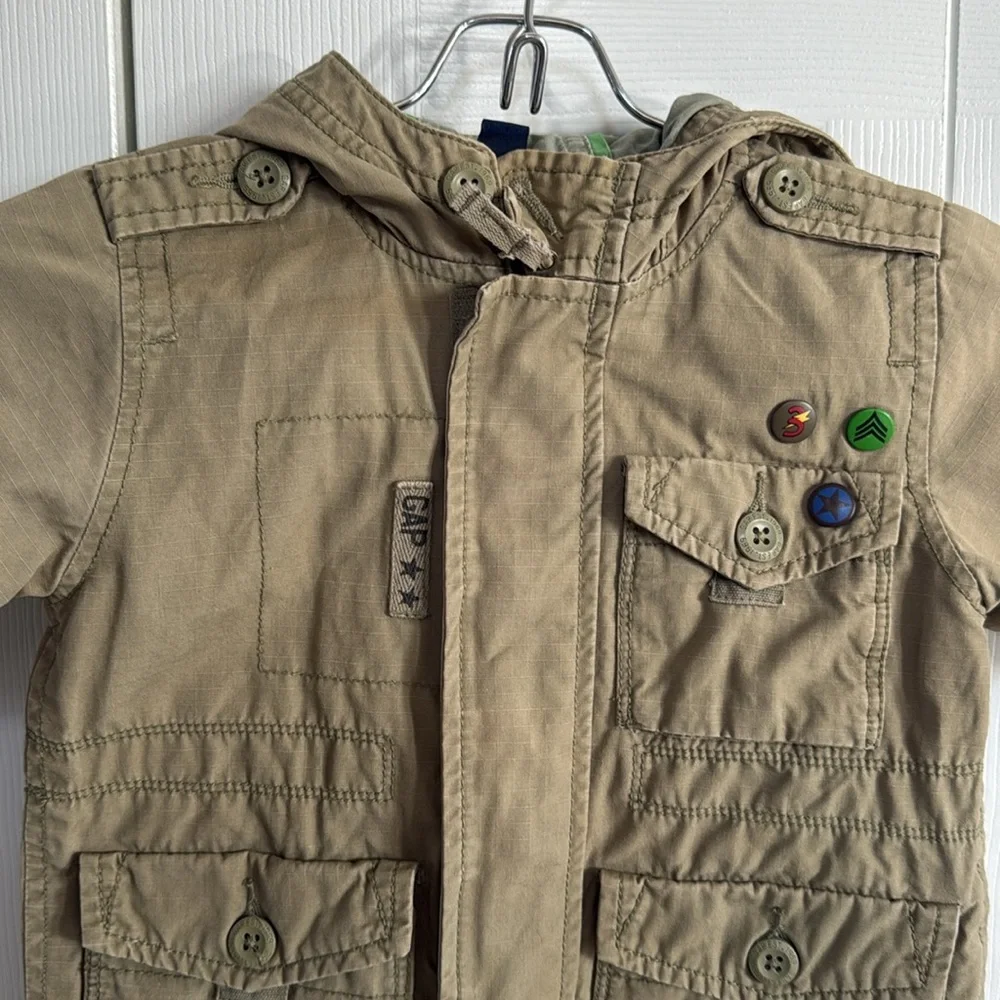 *LIKE NEW* GAP Boy's Military-Style Hooded Jacket - Toddler 12-18 months